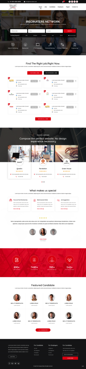 Wordpress Design by pb for iRecruiters Network | Design: #22665225