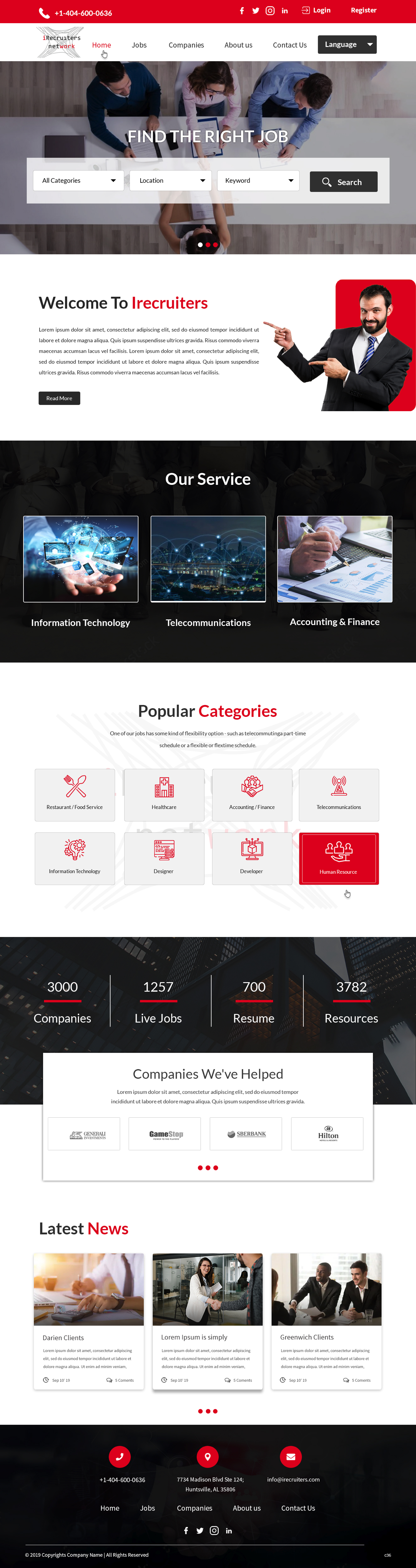 Wordpress Design by pb for iRecruiters Network | Design #22665226