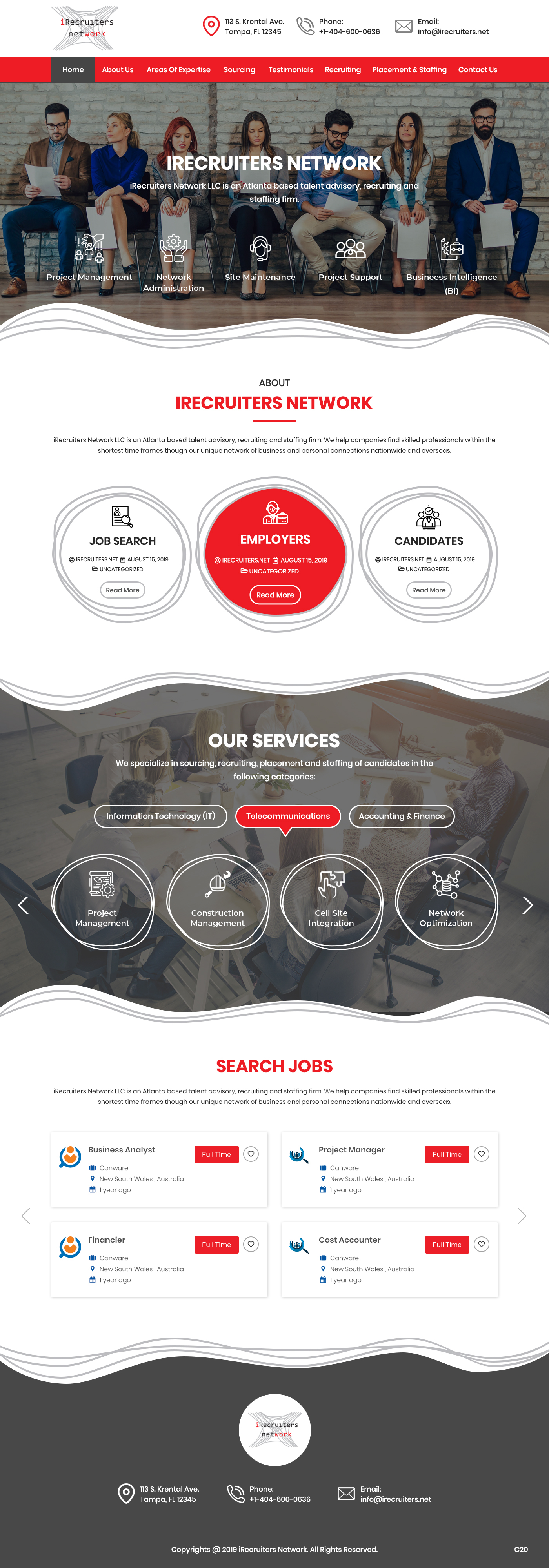 Wordpress Design by pb for iRecruiters Network | Design #22665227