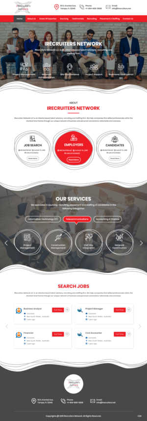 Wordpress Design by pb for iRecruiters Network | Design: #22665227