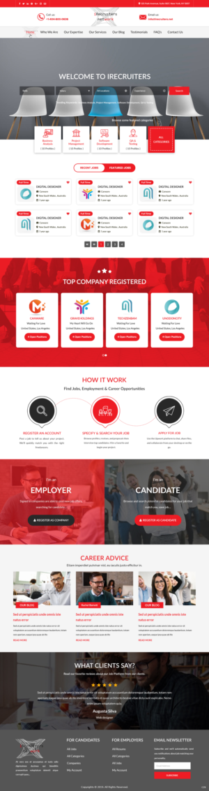 Wordpress Design by pb for iRecruiters Network | Design: #22665228