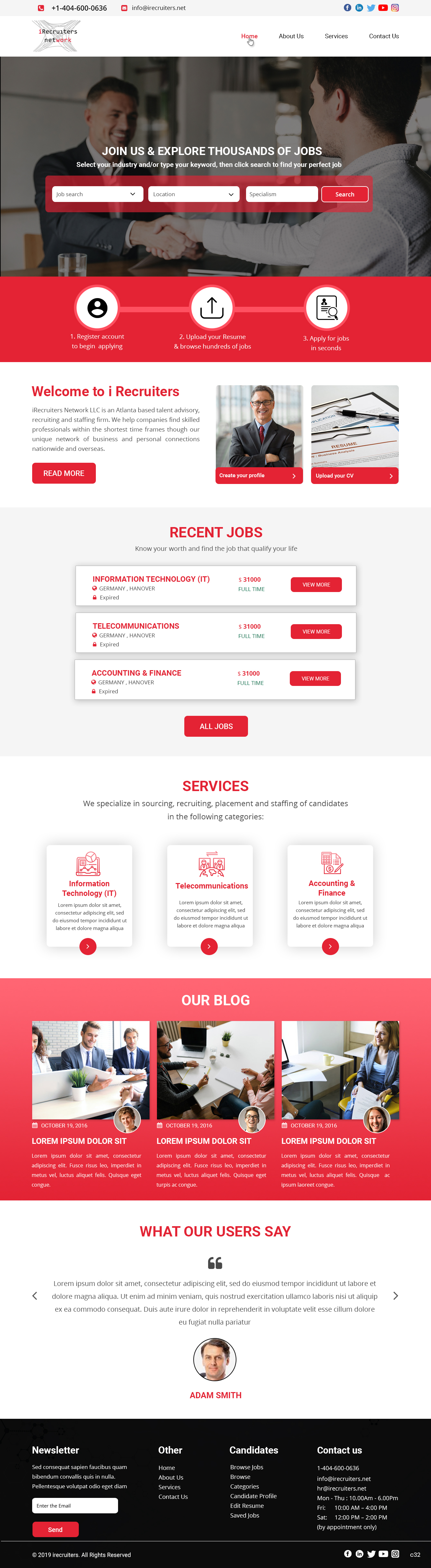 Wordpress Design by pb for iRecruiters Network | Design #22665229