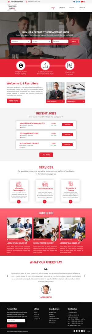 Wordpress Design by pb for iRecruiters Network | Design: #22665229
