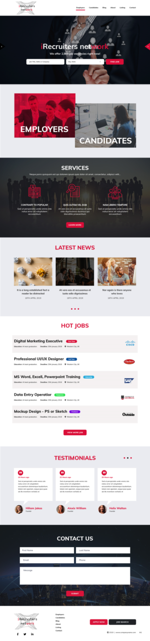 Wordpress Design by pb for iRecruiters Network | Design: #22665238