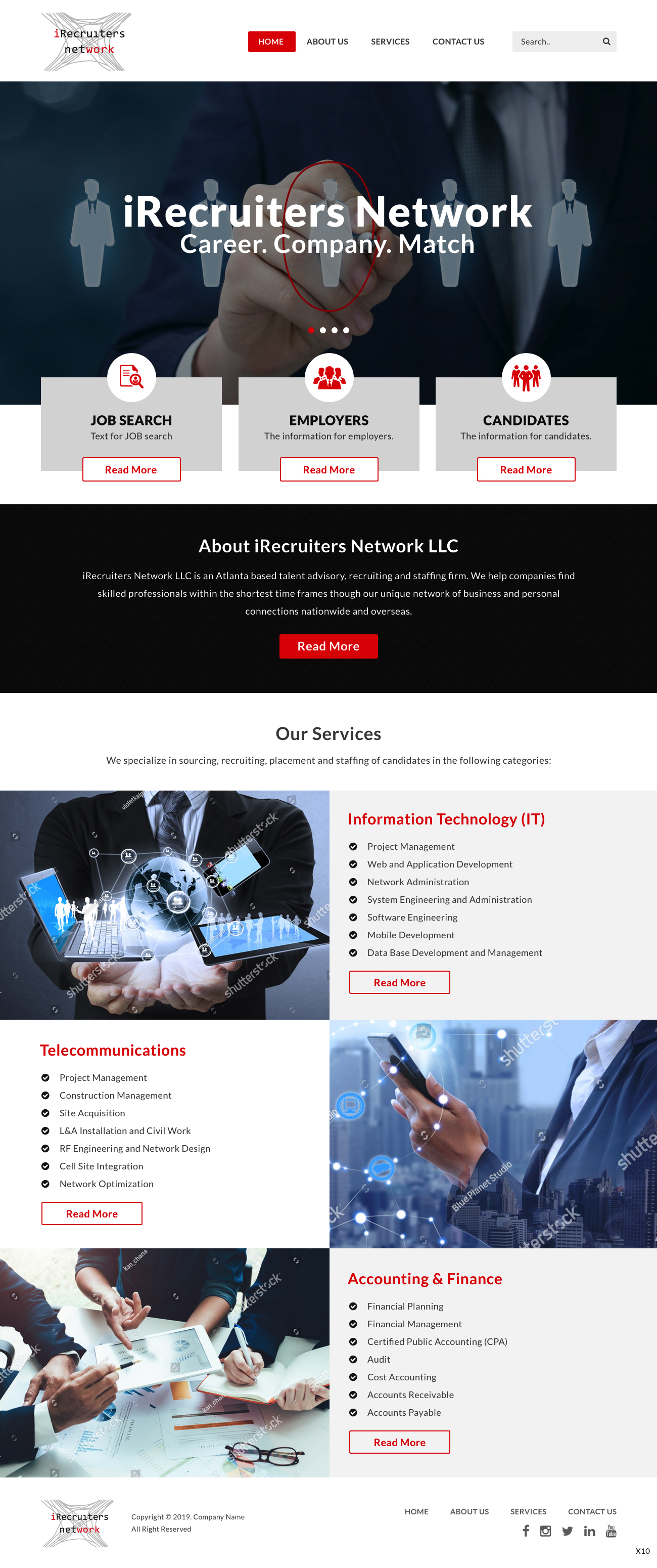 Wordpress Design by pb for iRecruiters Network | Design #22665239
