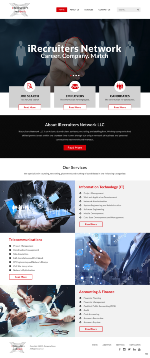 Wordpress Design by pb for iRecruiters Network | Design: #22665239