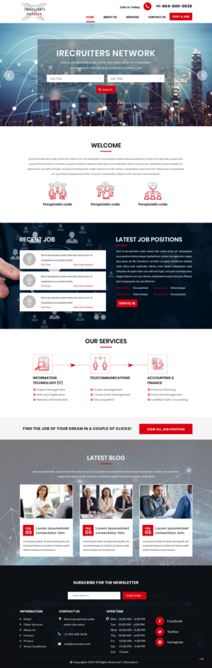 Wordpress Design by pb for iRecruiters Network | Design: #22665240