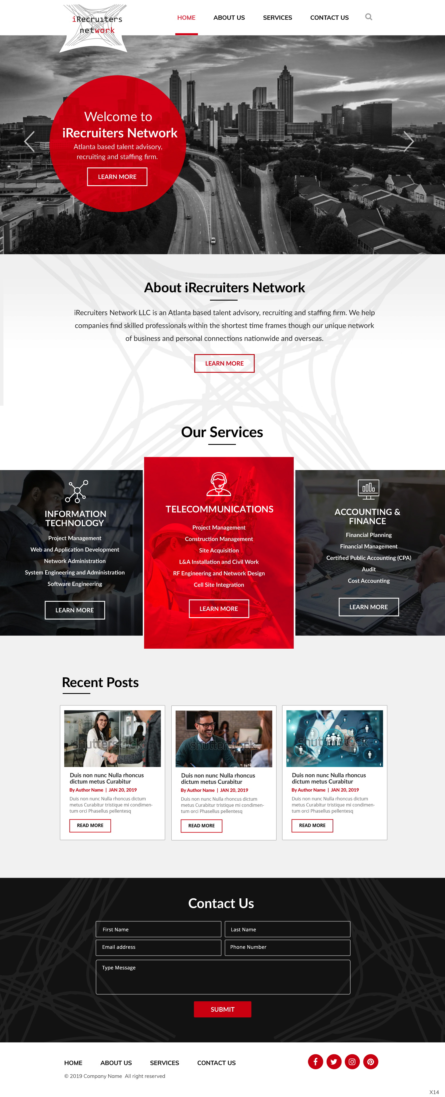 Wordpress Design by pb for iRecruiters Network | Design #22665289