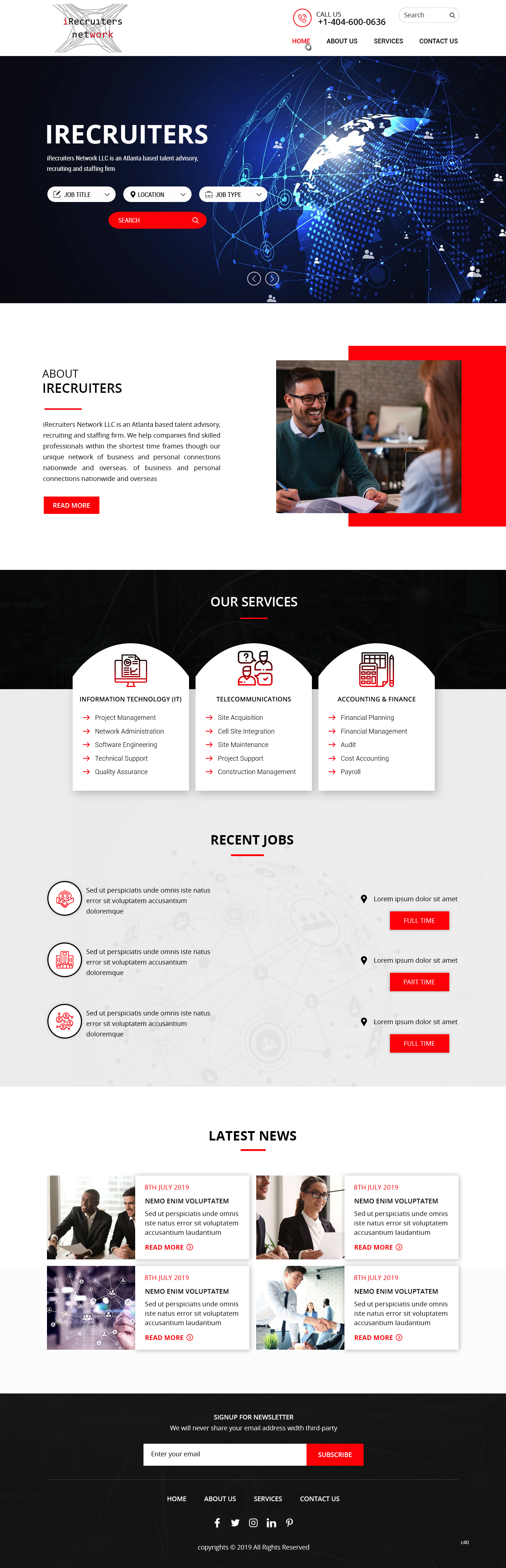 Wordpress Design by pb for iRecruiters Network | Design #22673843