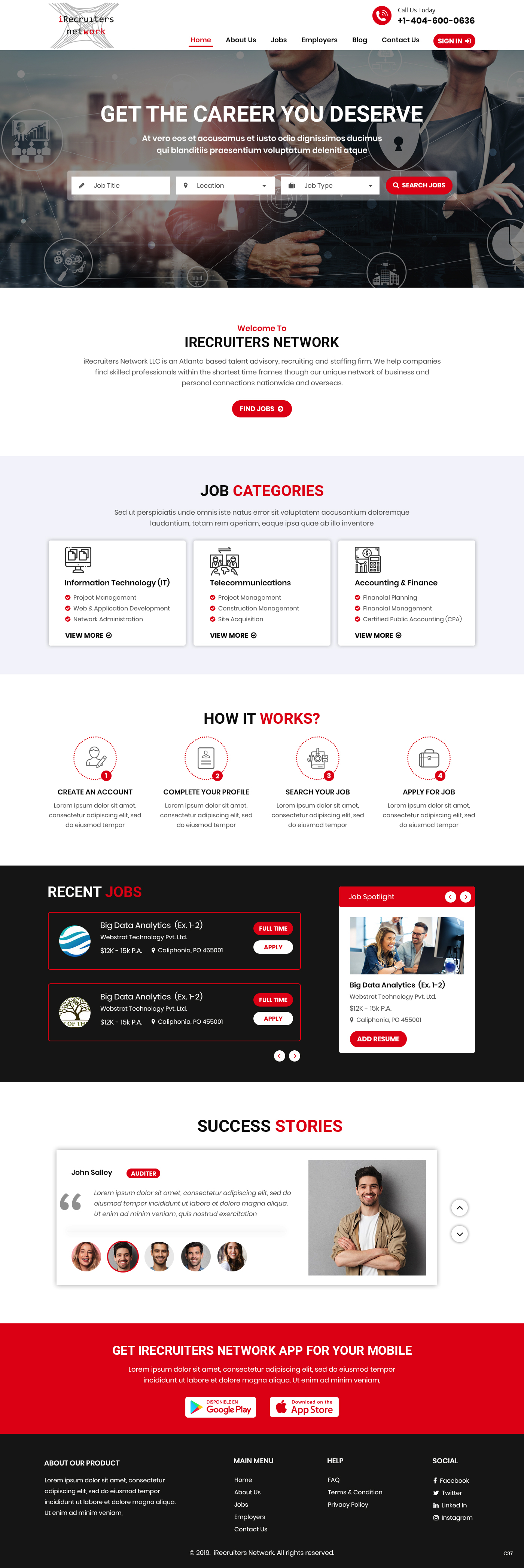 Wordpress Design by pb for iRecruiters Network | Design #22673844