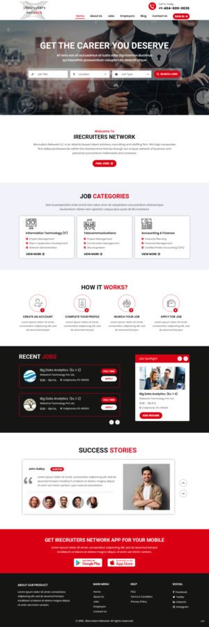 Wordpress Design by pb for iRecruiters Network | Design: #22673844