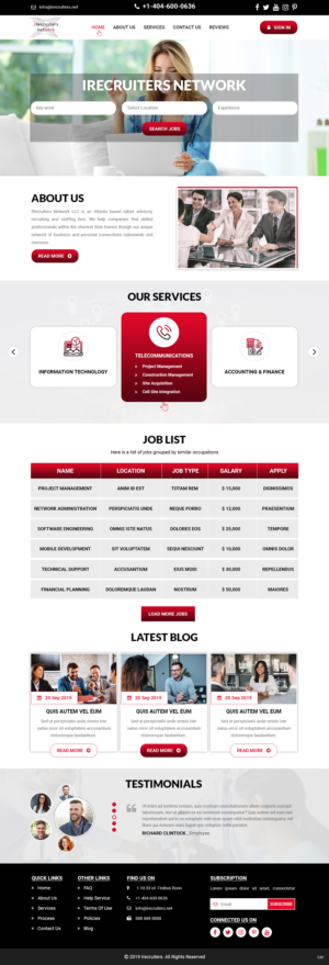 Wordpress Design by pb for iRecruiters Network | Design: #22673845