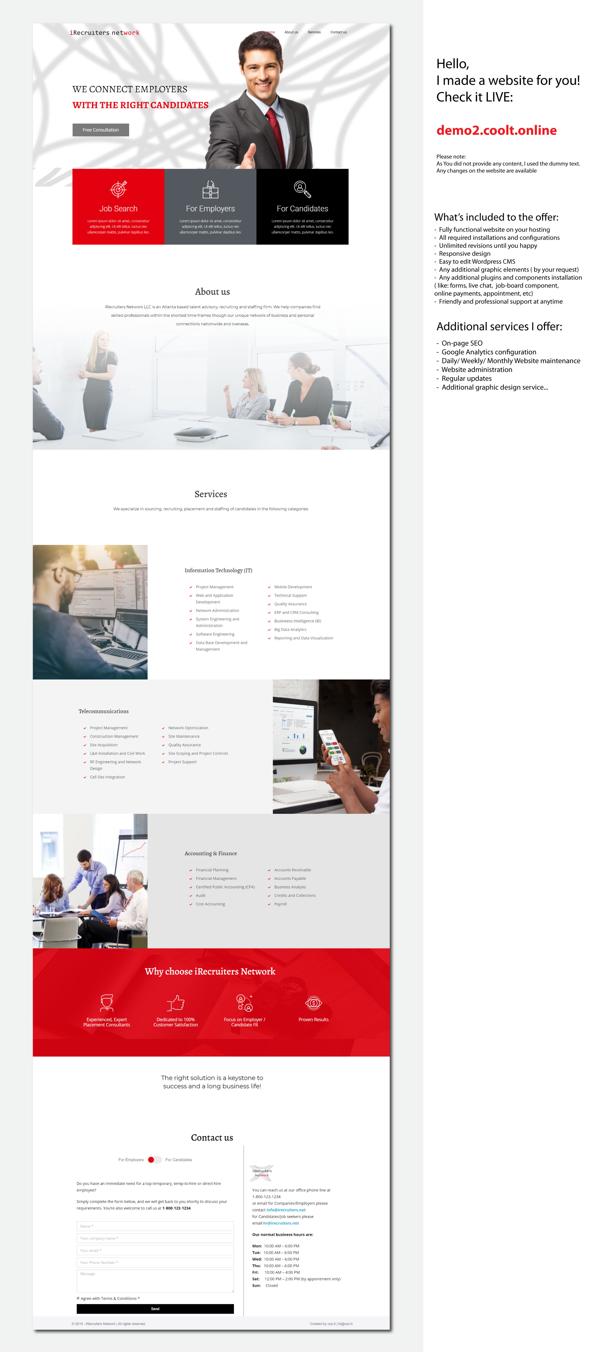 WordPress-Design von coo.lt für iRecruiters Network | Design #22651774