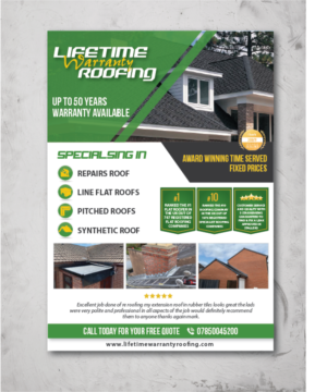 lifetime warranty roofing flyer* | Design de Flyer par alex989