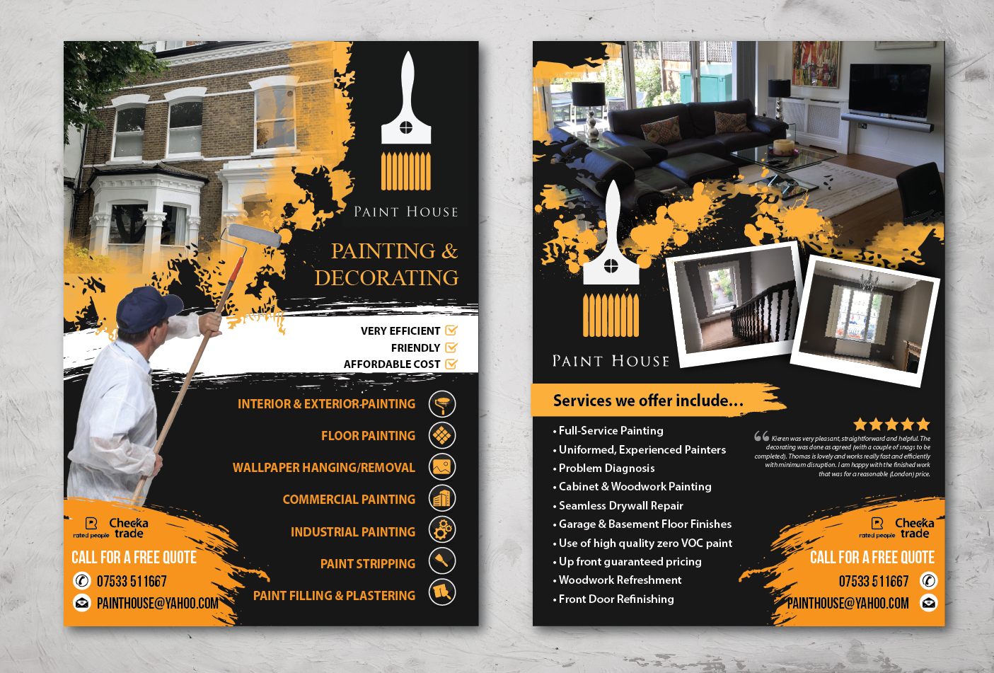 Flyer Design by alex989 for Paint House Decorating | Design #22647944