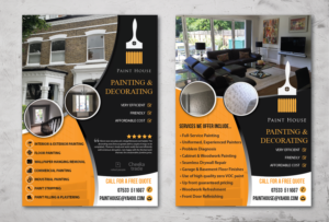 Modern, professional flyer for a Painting & decorating company. I would like to include my lo... | Diseño de Flyer por alex989