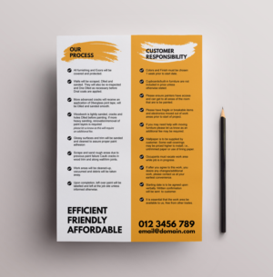 Modern, professional flyer for a Painting & decorating company. I would like to include my lo... | Diseño de Flyer por JK18