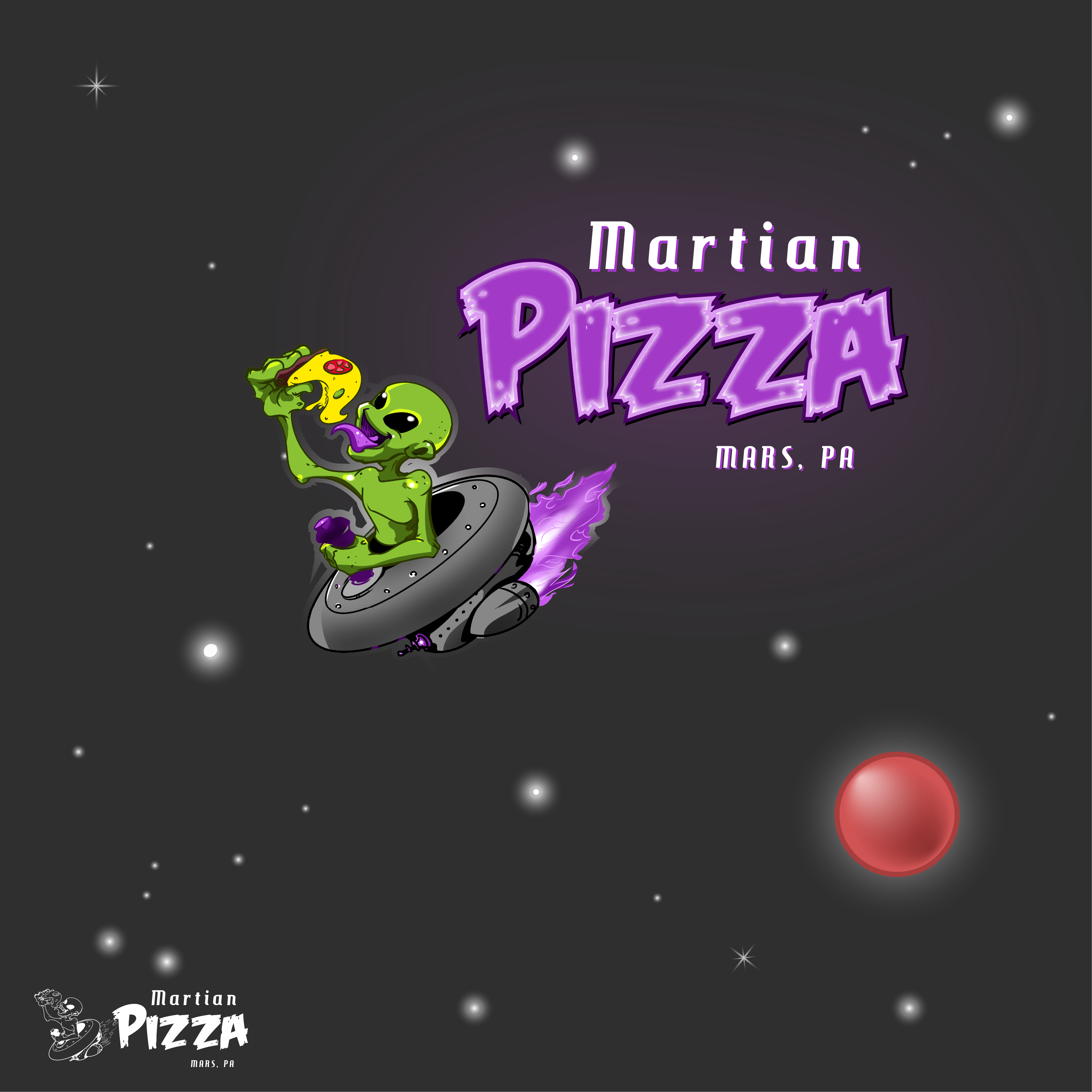 Logo Design by Gabriel T. Marques for Martian Pizza | Design #22666490