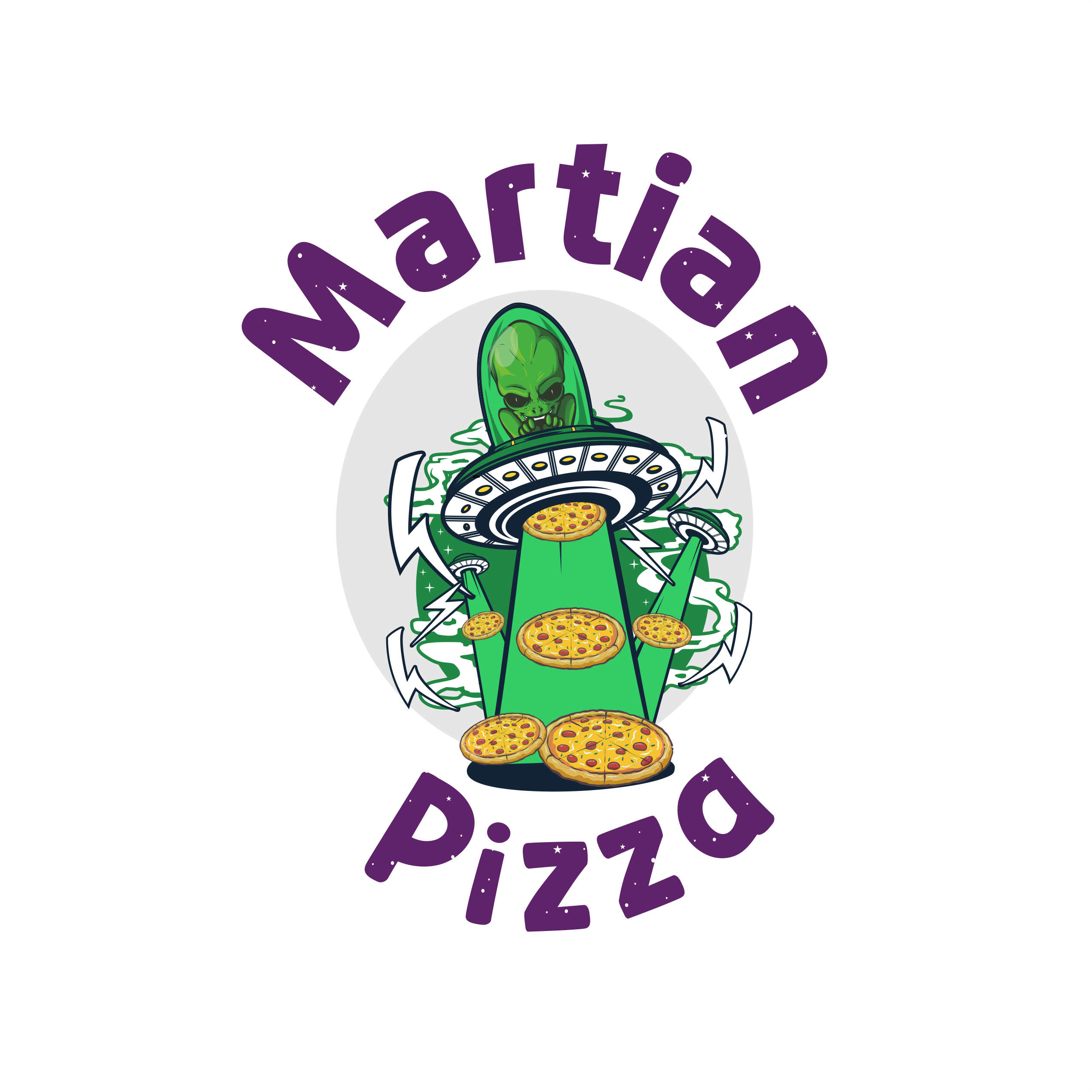 Logo Design by BOROBUDRUR ART for Martian Pizza | Design #22767611