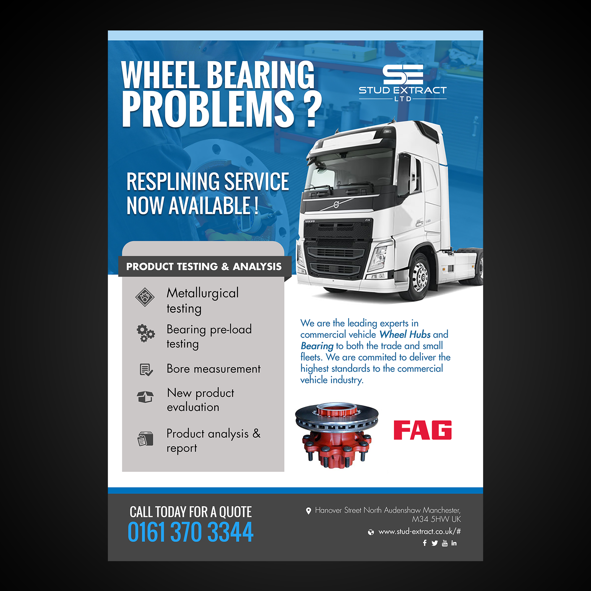Graphic Design by aspiremedia for CV Hubs & Bearings Ltd | Design #22668952