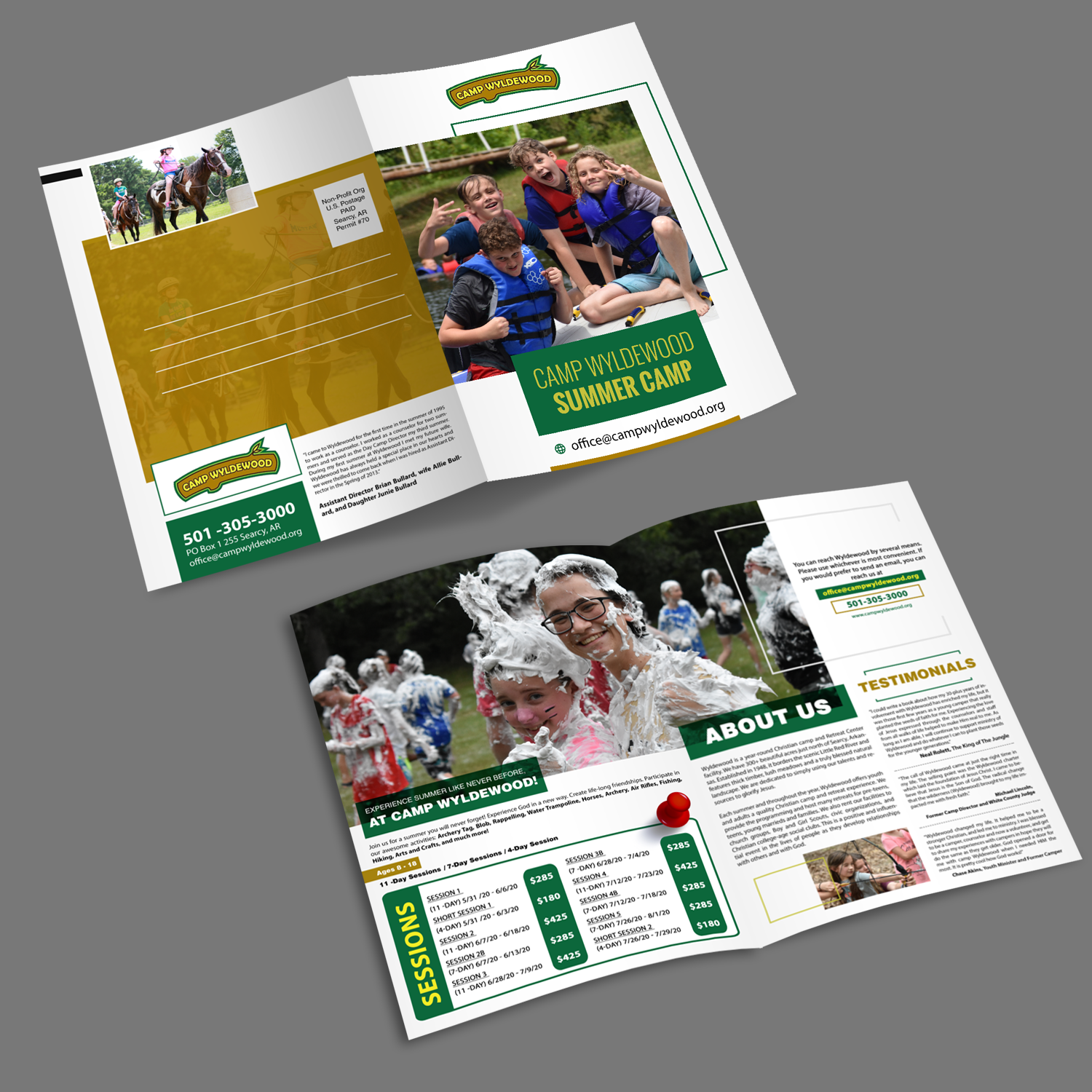 Diseño de Brochure por aspiremedia para Camp Wyldewood | Diseño #22694411