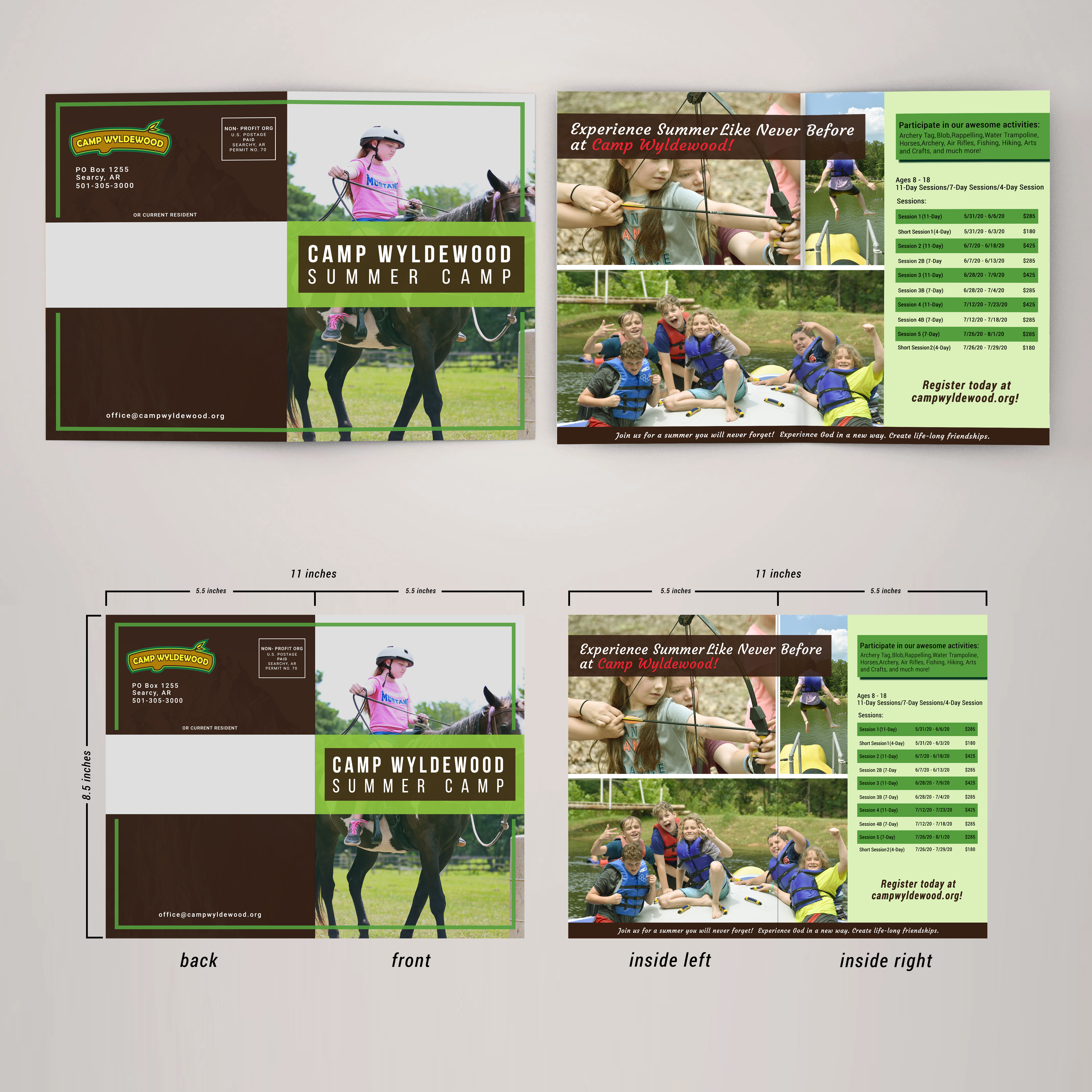 Brochure Design by Joelan B for Camp Wyldewood | Design #22664308
