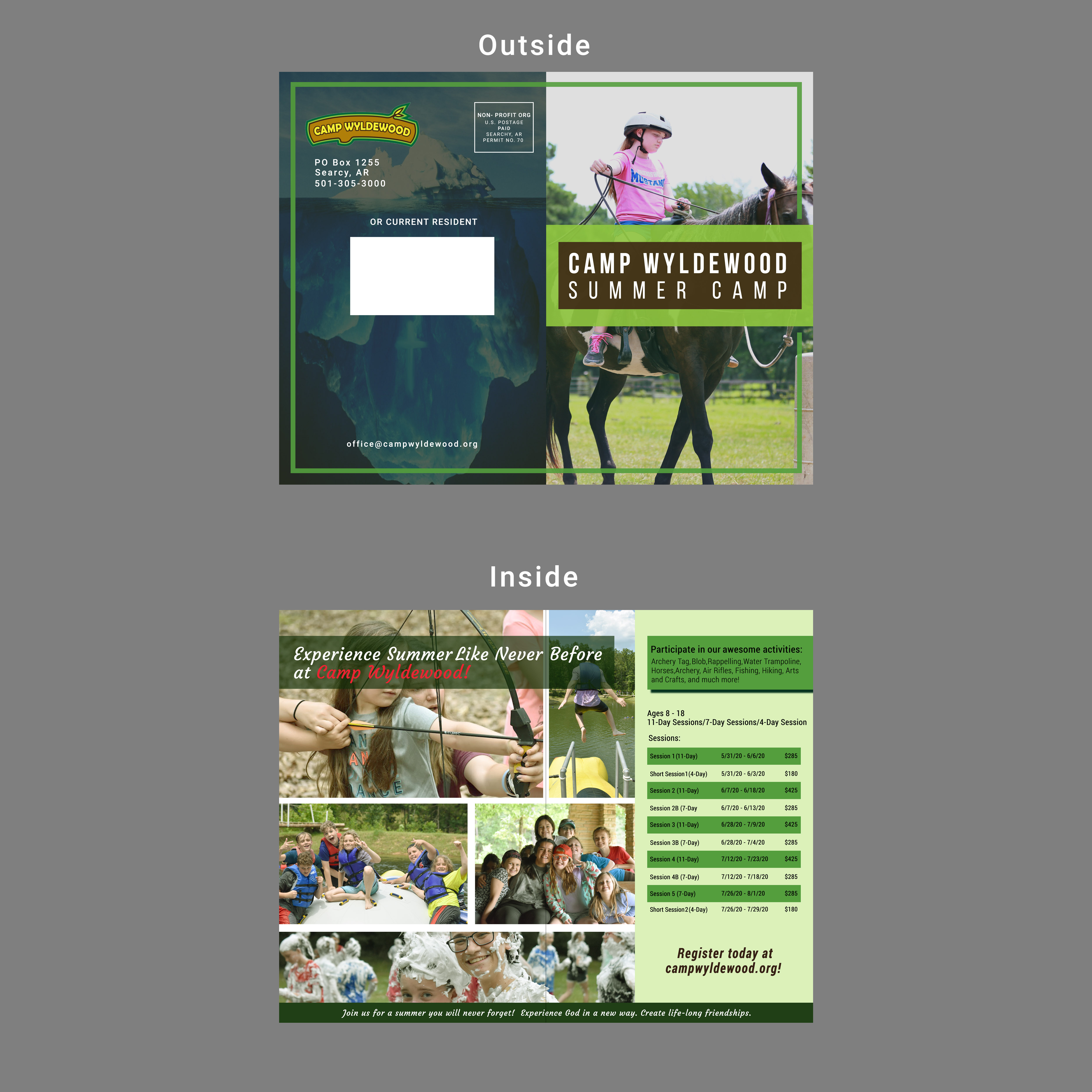 Diseño de Brochure por Joelan B para Camp Wyldewood | Diseño #22768497