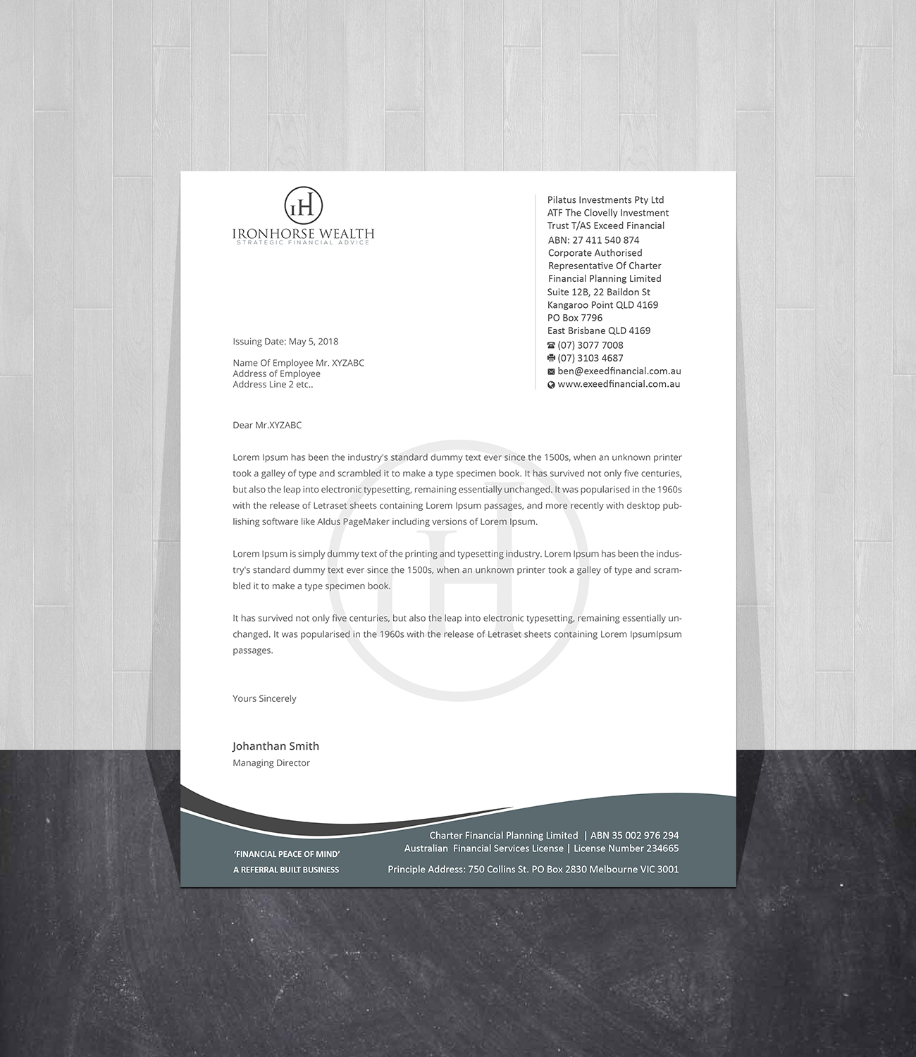 Stationery Design by Creations Box 2015 for this project | Design #22744846