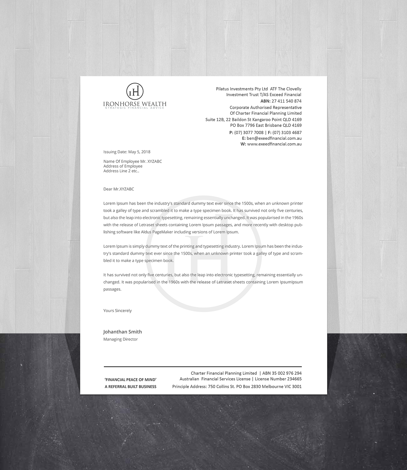Stationery Design by Creations Box 2015 for this project | Design #22744849