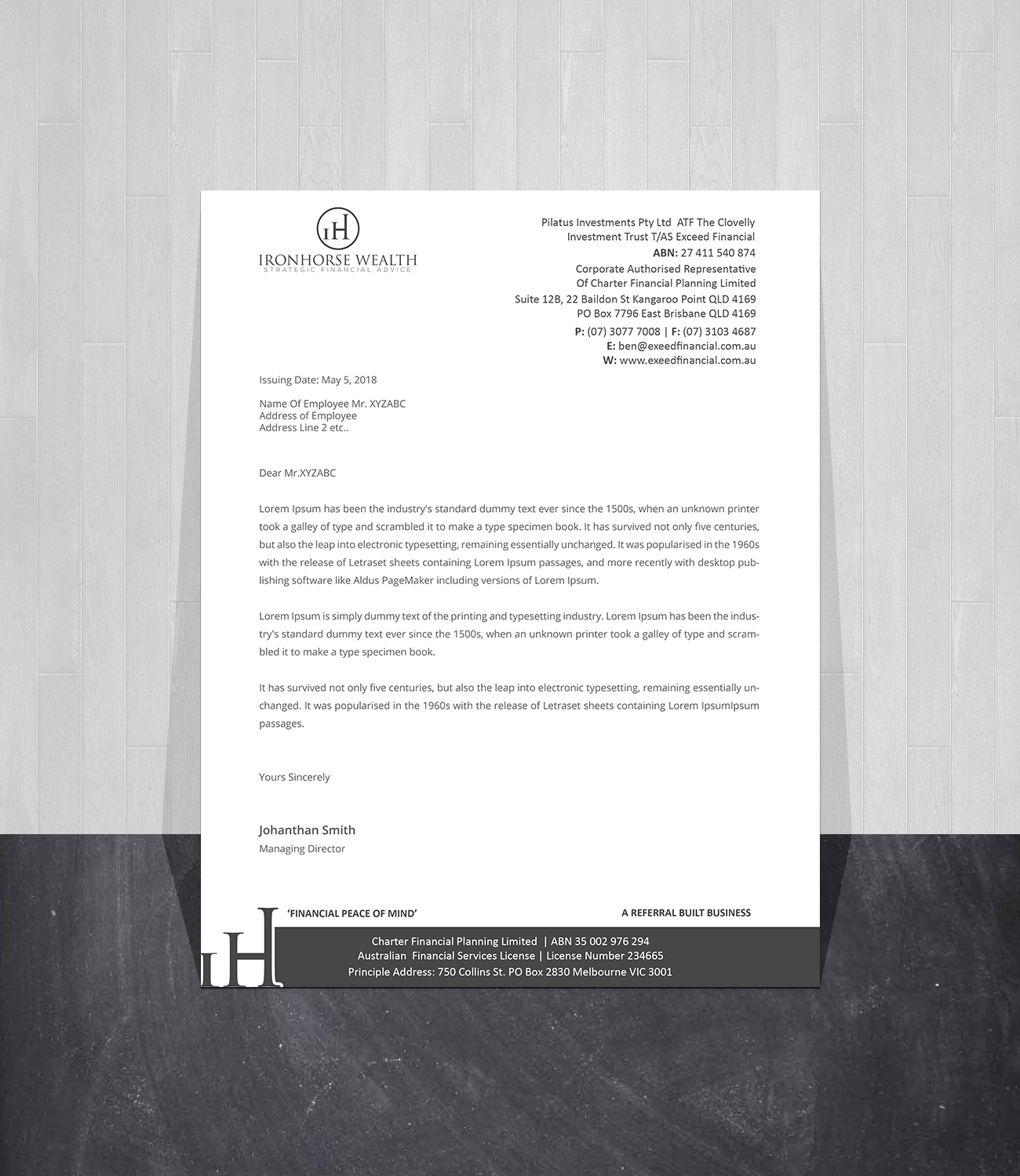 Stationery Design by Creations Box 2015 for this project | Design #22744858