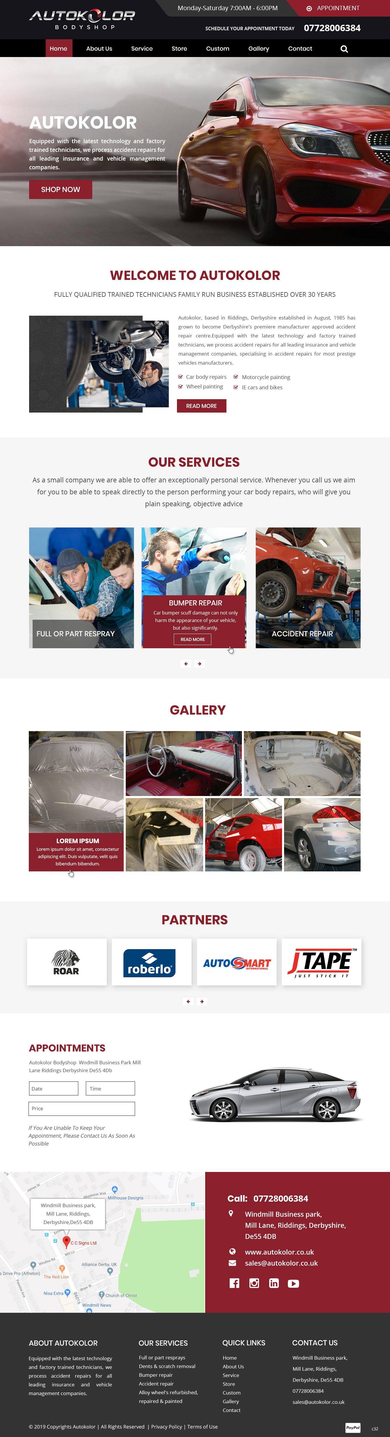 Web Design by pb for Autokolor Bodyshop | Design #22682299