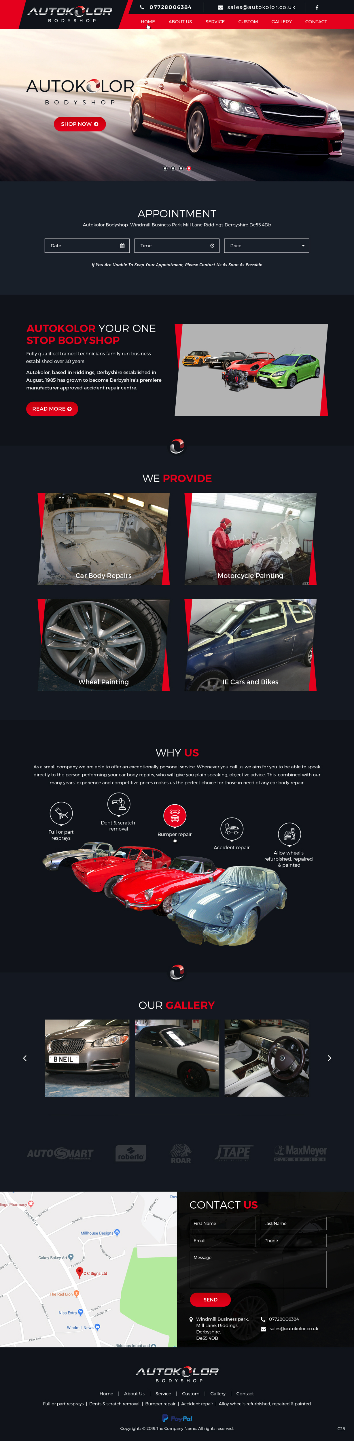 Web Design by pb for Autokolor Bodyshop | Design #22682300