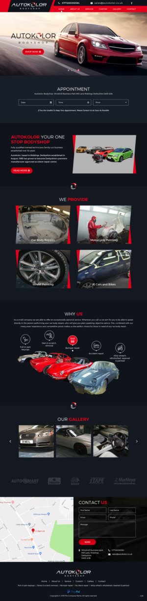 Web Design by pb for Autokolor Bodyshop | Design: #22682300