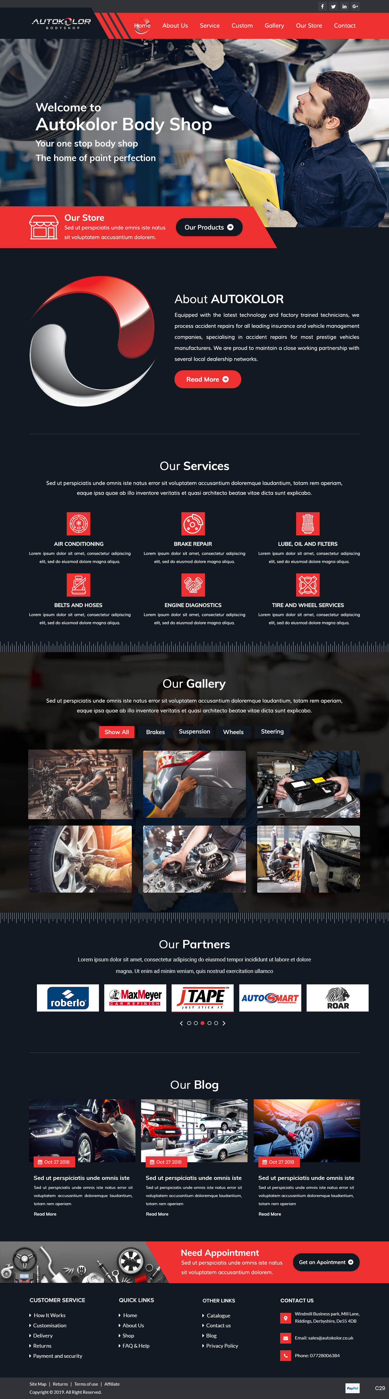 Web Design by pb for Autokolor Bodyshop | Design #22682303