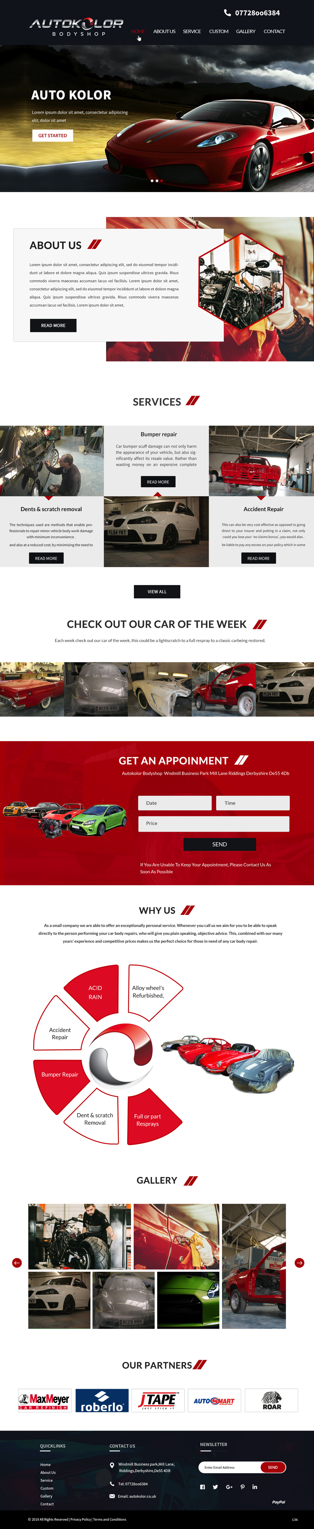 Diseño Web por pb para Autokolor Bodyshop | Diseño #22682304