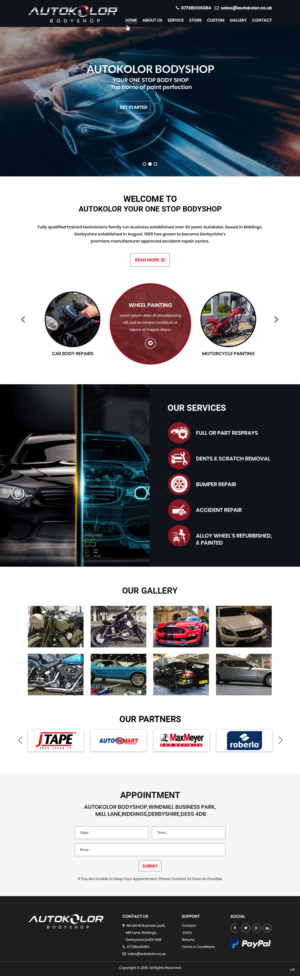 Diseño Web por pb para Autokolor Bodyshop | Diseño: #22682305