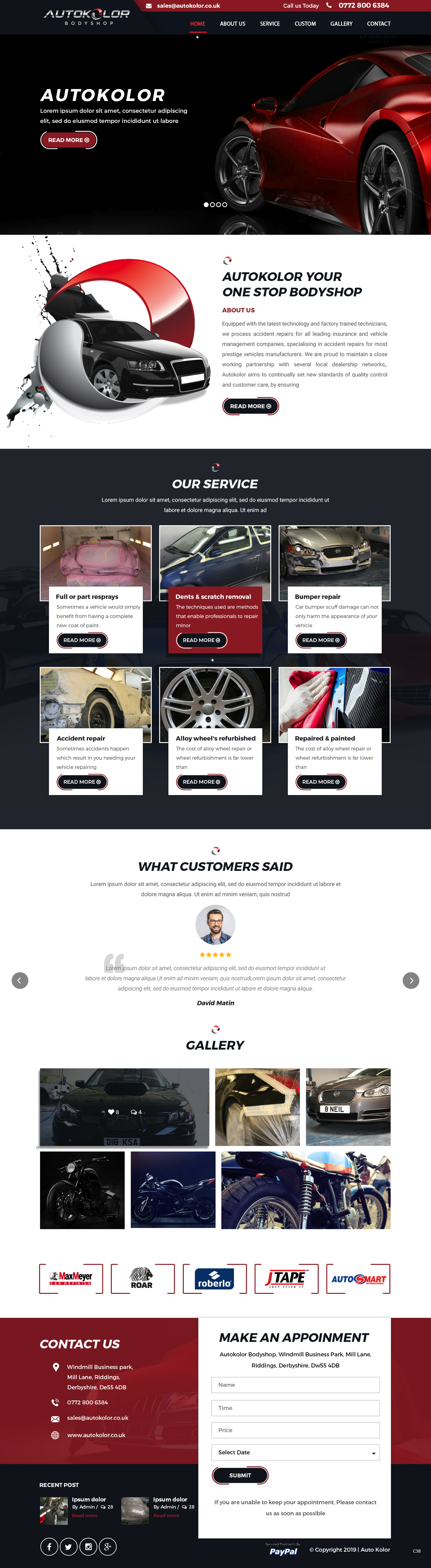 Diseño Web por pb para Autokolor Bodyshop | Diseño #22682307