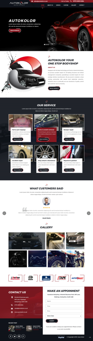 Diseño Web por pb para Autokolor Bodyshop | Diseño: #22682307