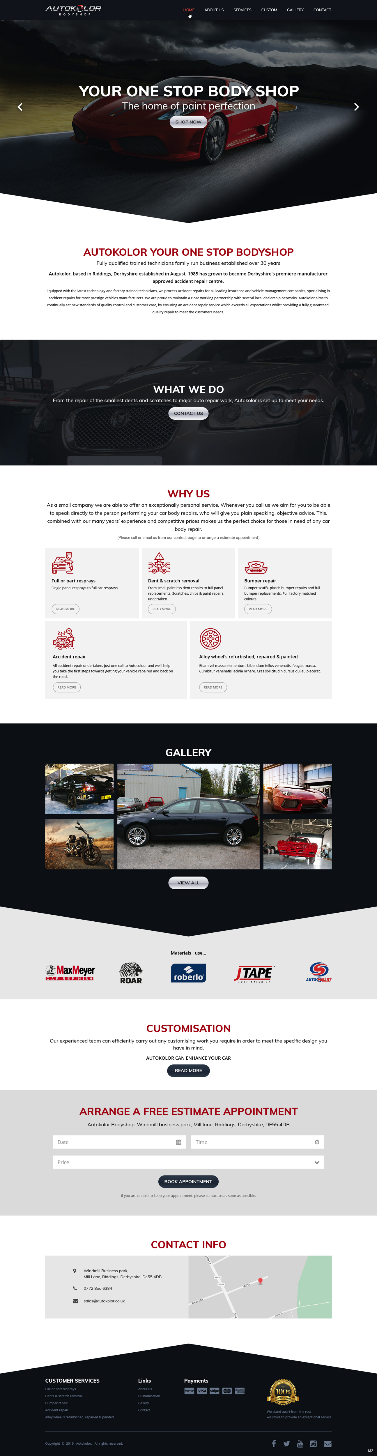 Diseño Web por pb para Autokolor Bodyshop | Diseño #22682309