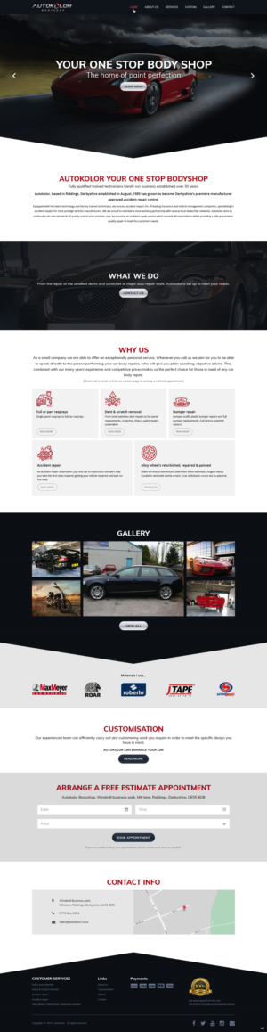 Diseño Web por pb para Autokolor Bodyshop | Diseño: #22682309