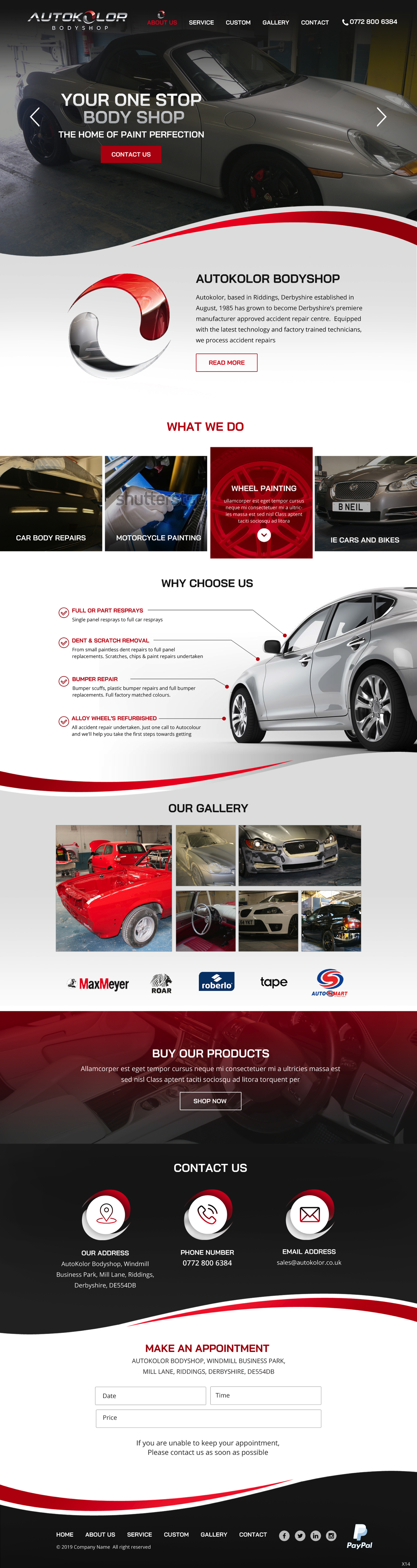 Diseño Web por pb para Autokolor Bodyshop | Diseño #22682311