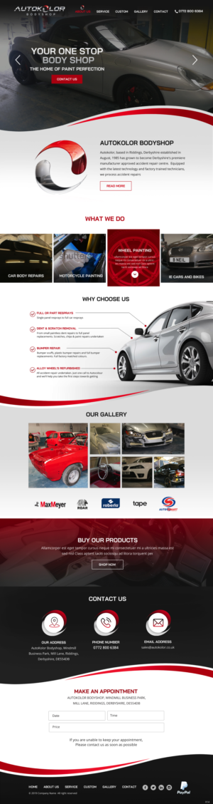 Diseño Web por pb para Autokolor Bodyshop | Diseño: #22682311