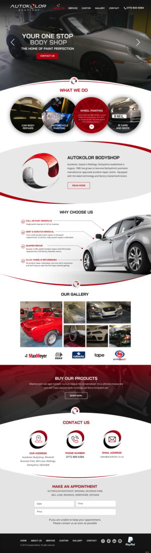 Diseño Web por pb para Autokolor Bodyshop | Diseño: #22682312
