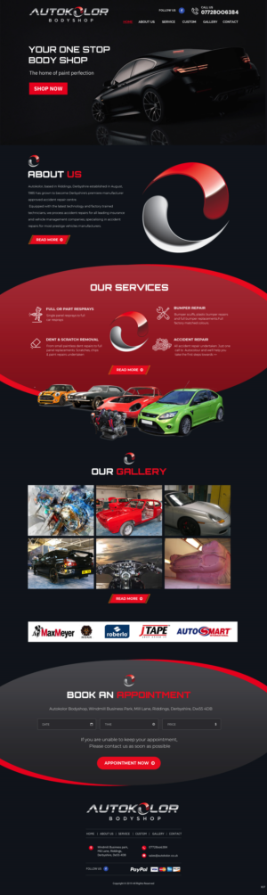 Diseño Web por pb para Autokolor Bodyshop | Diseño: #22682313