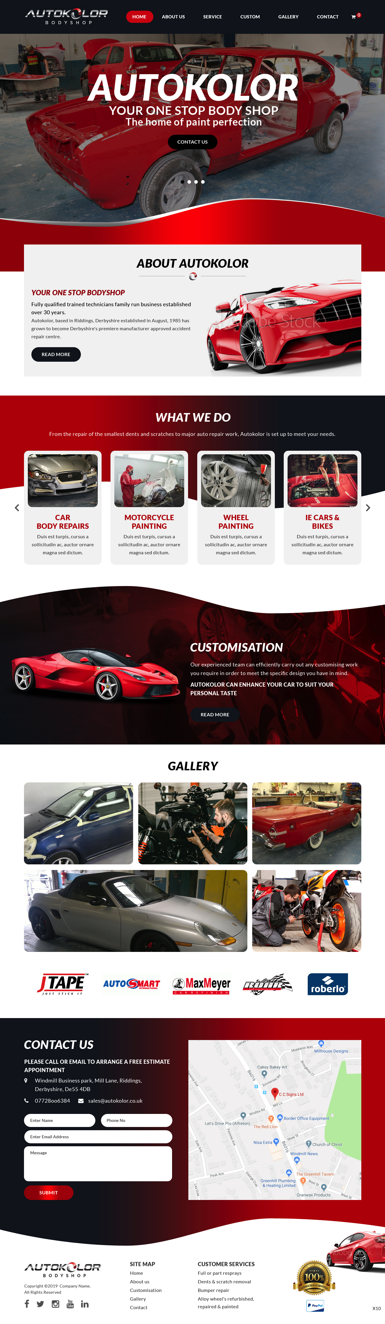Web Design by pb for Autokolor Bodyshop | Design #22688353