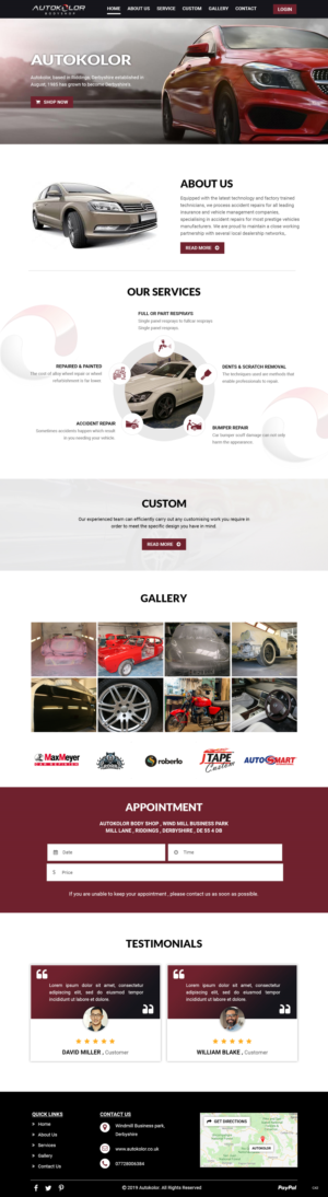 Diseño Web por pb para Autokolor Bodyshop | Diseño: #22688354