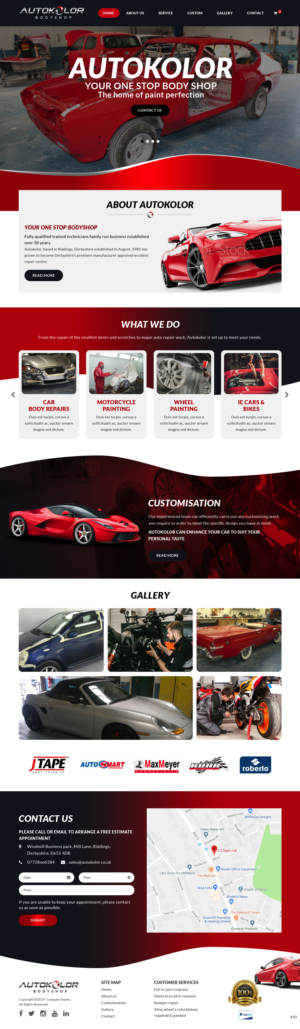 Diseño Web por pb para Autokolor Bodyshop | Diseño: #22701911