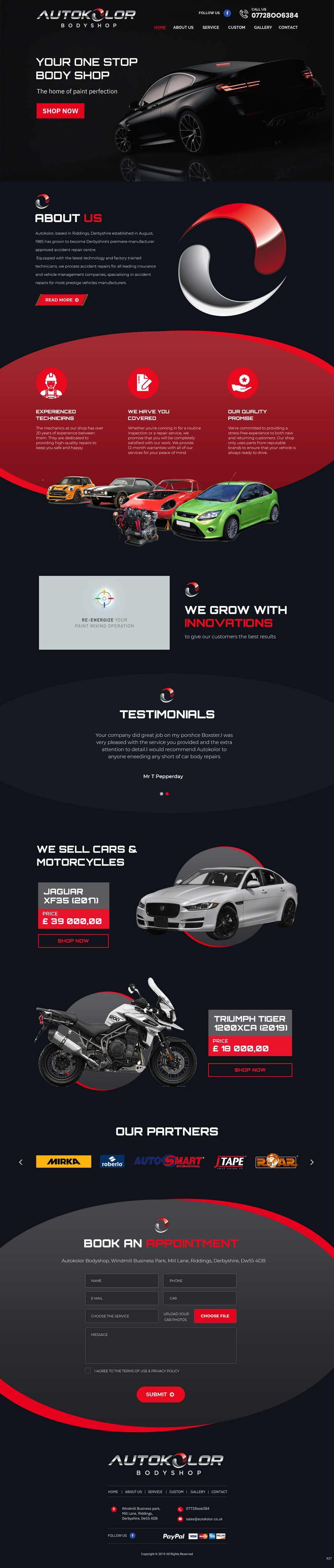 Web Design by pb for Autokolor Bodyshop | Design #22727550