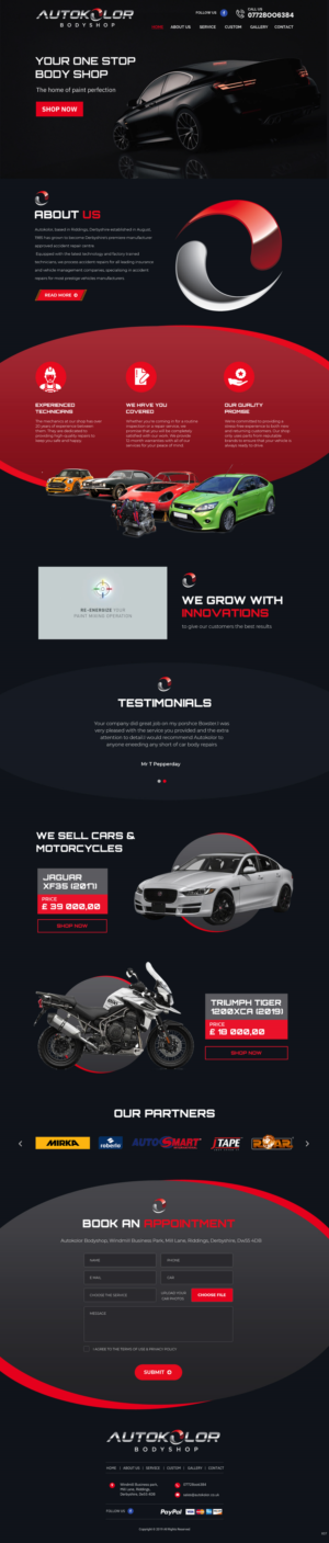 Diseño Web por pb para Autokolor Bodyshop | Diseño: #22727550
