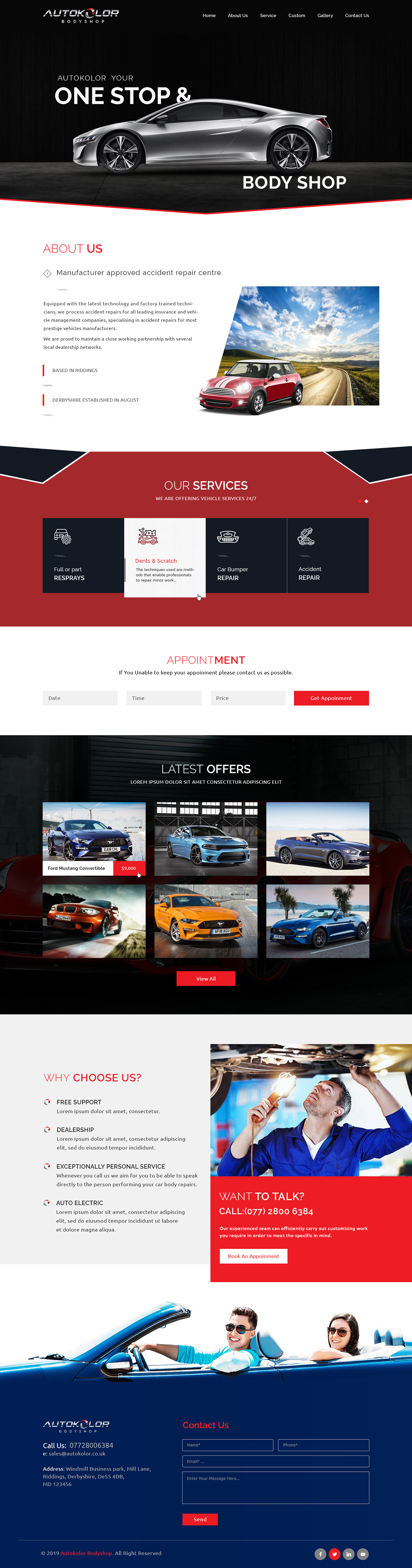 Web Design by Ved Web Services for Autokolor Bodyshop | Design #22687735